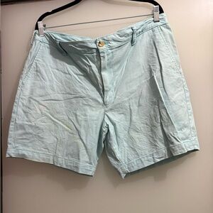 Izod Men's Aqua Flat Front Shorts